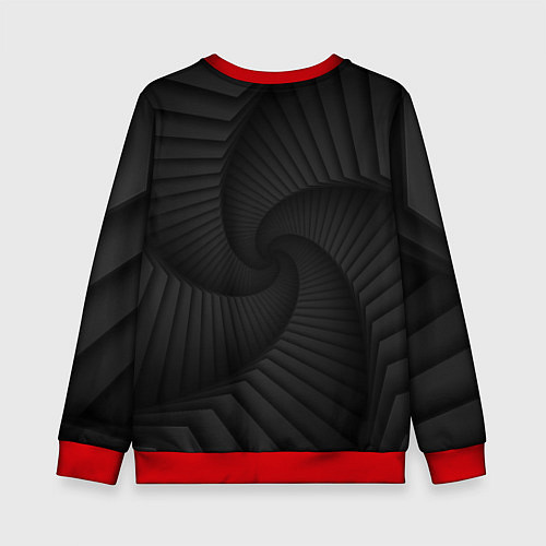 Детский свитшот Геометрическая темная иллюзия / 3D-Красный – фото 2