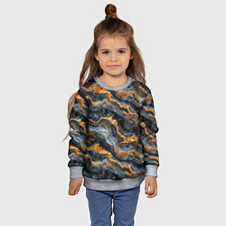 Свитшот детский Мраморное золото, цвет: 3D-меланж — фото 2