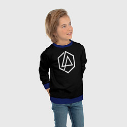 Свитшот детский Linkin park logo white, цвет: 3D-синий — фото 2