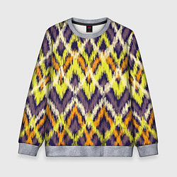 Свитшот детский Разноцветный ромбовидный орнамент, цвет: 3D-меланж