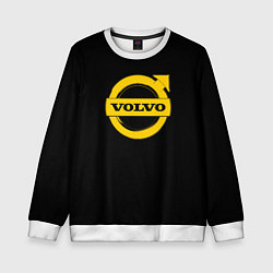 Свитшот детский Volvo yellow logo, цвет: 3D-белый