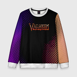 Детский свитшот Valheim logo pattern