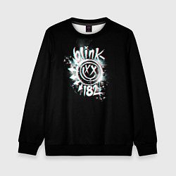Свитшот детский Blink-182 glitch, цвет: 3D-черный