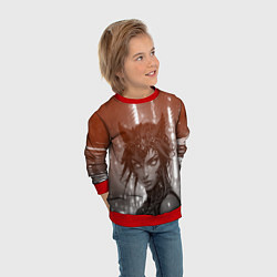 Свитшот детский Кибернетическая девушка-кошка, цвет: 3D-красный — фото 2