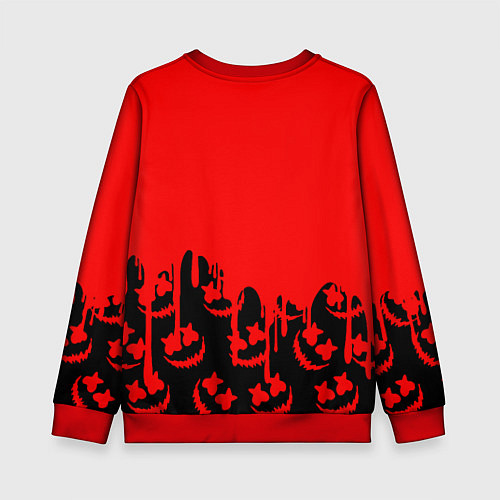 Детский свитшот Marshmello x Nasa red / 3D-Красный – фото 2