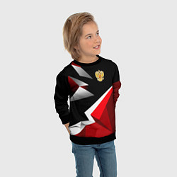Свитшот детский Russia uniform - красный и черный, цвет: 3D-черный — фото 2