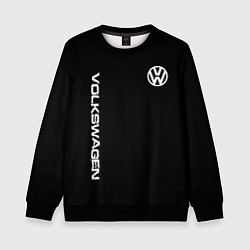 Свитшот детский Volkswagen logo white, цвет: 3D-черный