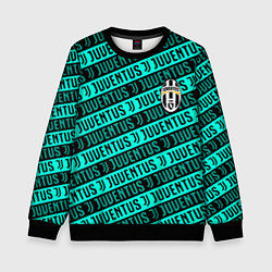 Свитшот детский Juventus pattern logo steel, цвет: 3D-черный