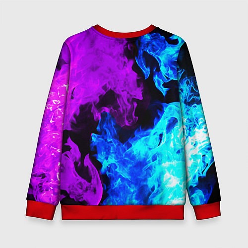 Детский свитшот NASA neon flame / 3D-Красный – фото 2