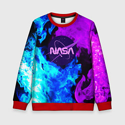 Свитшот детский NASA neon flame, цвет: 3D-красный