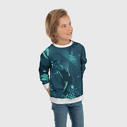 Свитшот детский Яркий абстрактный узор для спорта, цвет: 3D-белый — фото 2
