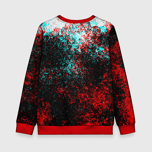 Детский свитшот Assassins Creed logo glitch / 3D-Красный – фото 2