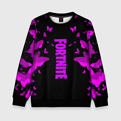 Детский свитшот Fortnite buterfly neon