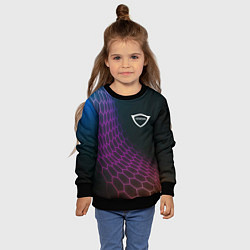 Свитшот детский Genesis neon hexagon, цвет: 3D-черный — фото 2