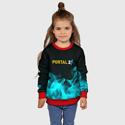 Свитшот детский Portal fire blue, цвет: 3D-красный — фото 2