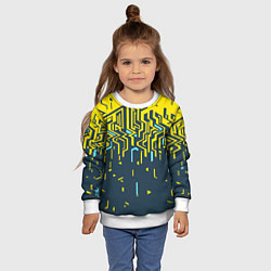 Свитшот детский Яркий абстрактный геометрический рисунок для спорт, цвет: 3D-белый — фото 2