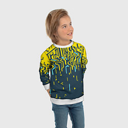 Свитшот детский Яркий абстрактный геометрический рисунок для спорт, цвет: 3D-белый — фото 2