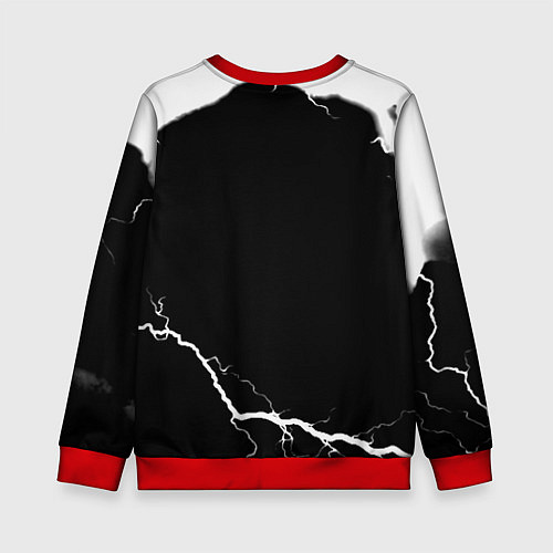 Детский свитшот Герб РФ шторм / 3D-Красный – фото 2