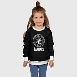 Свитшот детский Ramones rock logo, цвет: 3D-белый — фото 2