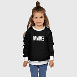 Свитшот детский Ramones white logo, цвет: 3D-белый — фото 2