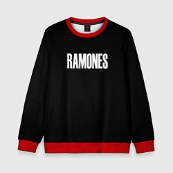 Свитшот детский Ramones white logo, цвет: 3D-красный