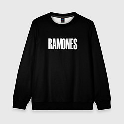 Свитшот детский Ramones white logo, цвет: 3D-черный