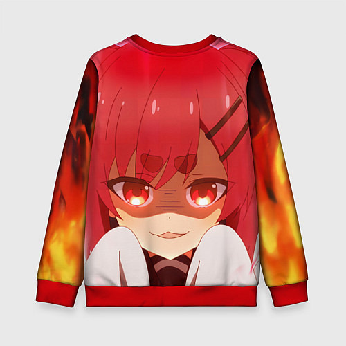Детский свитшот Моя подруга олениха Нокотан Нэко Нэкоямада / 3D-Красный – фото 2