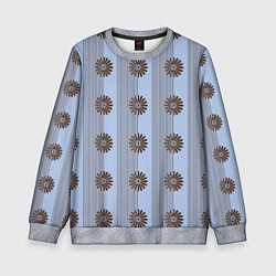 Детский свитшот Цветы шоколадного цвета - абстракция