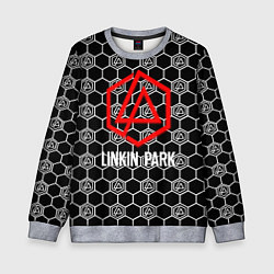 Свитшот детский Linkin park logo pattern, цвет: 3D-меланж