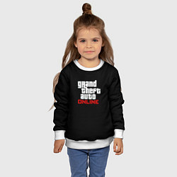 Свитшот детский GTA online logo, цвет: 3D-белый — фото 2