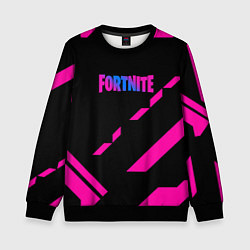 Свитшот детский Fortnite geometry pink, цвет: 3D-черный