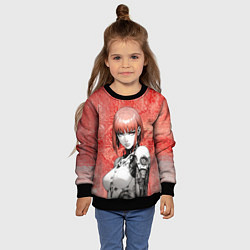 Свитшот детский Девушка-андроид с гетерохромией, цвет: 3D-черный — фото 2