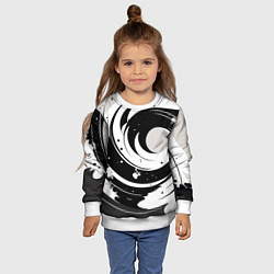 Свитшот детский Экспрессивная абстракция - нейроарт, цвет: 3D-белый — фото 2