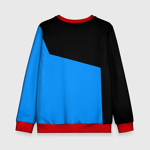 Детский свитшот Ювентус спорт геометрия / 3D-Красный – фото 2