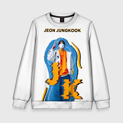 Свитшот детский BTS Jeon Jungkook, цвет: 3D-белый