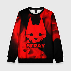 Свитшот детский Stray - red gradient, цвет: 3D-черный