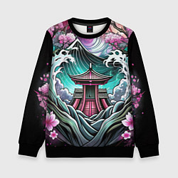 Детский свитшот Японский пейзаж природа