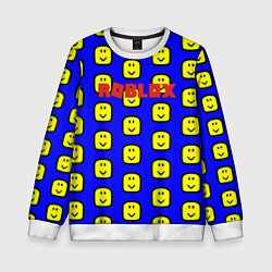 Свитшот детский Roblox pattern mobile, цвет: 3D-белый