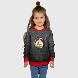 Свитшот детский Герб Осетии на камне, цвет: 3D-красный — фото 2