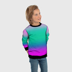 Свитшот детский Градиент цветной, цвет: 3D-черный — фото 2