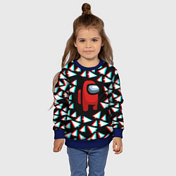 Свитшот детский Амонг ас телеграм, цвет: 3D-синий — фото 2