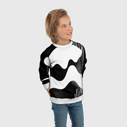 Свитшот детский Солнечный дождь - абстракция, цвет: 3D-белый — фото 2