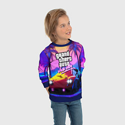 Свитшот детский Vice city retro wave Lambo, цвет: 3D-синий — фото 2
