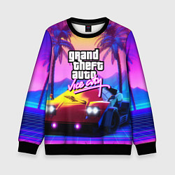 Свитшот детский Vice city retro wave Lambo, цвет: 3D-черный