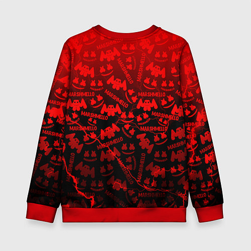 Детский свитшот Marshmello storm / 3D-Красный – фото 2