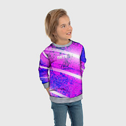 Свитшот детский Detroit become human neon, цвет: 3D-меланж — фото 2