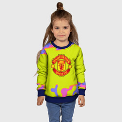 Свитшот детский Манчестер Юнайтед камуфляж, цвет: 3D-синий — фото 2