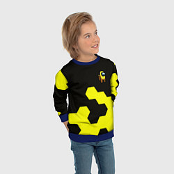 Свитшот детский Амонг ас текстура броня, цвет: 3D-синий — фото 2