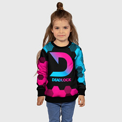 Свитшот детский Deadlock - neon gradient, цвет: 3D-черный — фото 2
