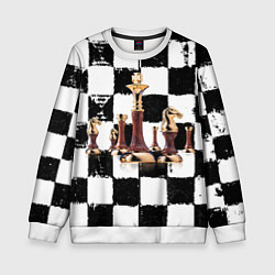 Детский свитшот Шахматные фигуры на доске